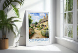 Cotswolds Poster, Travel Print of Cotswolds, England, Cotswolds Gift, Travel Watercolour Gift NQ Media Designs