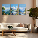 Travel Canvas Print Set | 3 Canvas Prints | Canvas Wall Art | Adventure Travel Art | Barcelona, London, New York and many more! NQ Media Designs