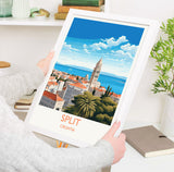 Split Travel Poster, Travel Print of Split, Croatia, Split Art Gift, Wall Art Print NQ Media Designs