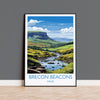Brecon Beacons Travel Print, Brecon Beacons Travel Poster, Wales, Welsh Art, Brecon Beacons Gift, Wall Art Print