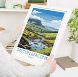 Brecon Beacons Travel Print, Brecon Beacons Travel Poster, Wales, Welsh Art, Brecon Beacons Gift, Wall Art Print NQ Media Designs