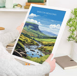 Brecon Beacons Poster, Brecon Beacons Travel Print, Wales, Welsh Art, Brecon Beacons Gift, Wall Art Print NQ Media Designs