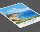 Kefalonia Travel Poster, Travel Print of Kefalonia, Greece, Kefalonia Art Gift, Wall Art Print NQ Media Designs