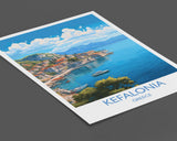 Kefalonia Print, Travel Poster of Kefalonia, Greece, Kefalonia Gift Art, Wall Art Print NQ Media Designs