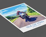 Isle of Man Motorbike Print, Travel Poster of Isle of Man, Motorbike Racing, Isle of Man Art Gift,British Isles Wall Art Print NQ Media Designs