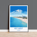 Key West Travel Poster, Travel Printof Key West , Key West Gift,Florida Art Gift,USA Wall Art Print NQ Media Designs