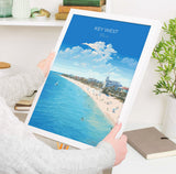 Key West Print, Travel Poster of Key West , Key West Gift, Florida Art Gift, Beach USA Wall Art Print NQ Media Designs