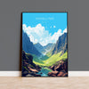 Scafell Pike Travel Poster, Scafell Pike Travel Print, England, Cumbria Art, Scafell Pike Gift, Lake District Gift, Wall Art Print NQ Media Designs