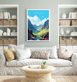 Scafell Pike Travel Poster, Scafell Pike Travel Print, England, Cumbria Art, Scafell Pike Gift, Lake District Gift, Wall Art Print NQ Media Designs