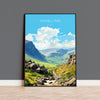 Scafell Pike Print, Scafell Pike Travel Poster, England, Cumbria Art, Scafell Pike Gift, Lake District Gift, Wall Art Print
