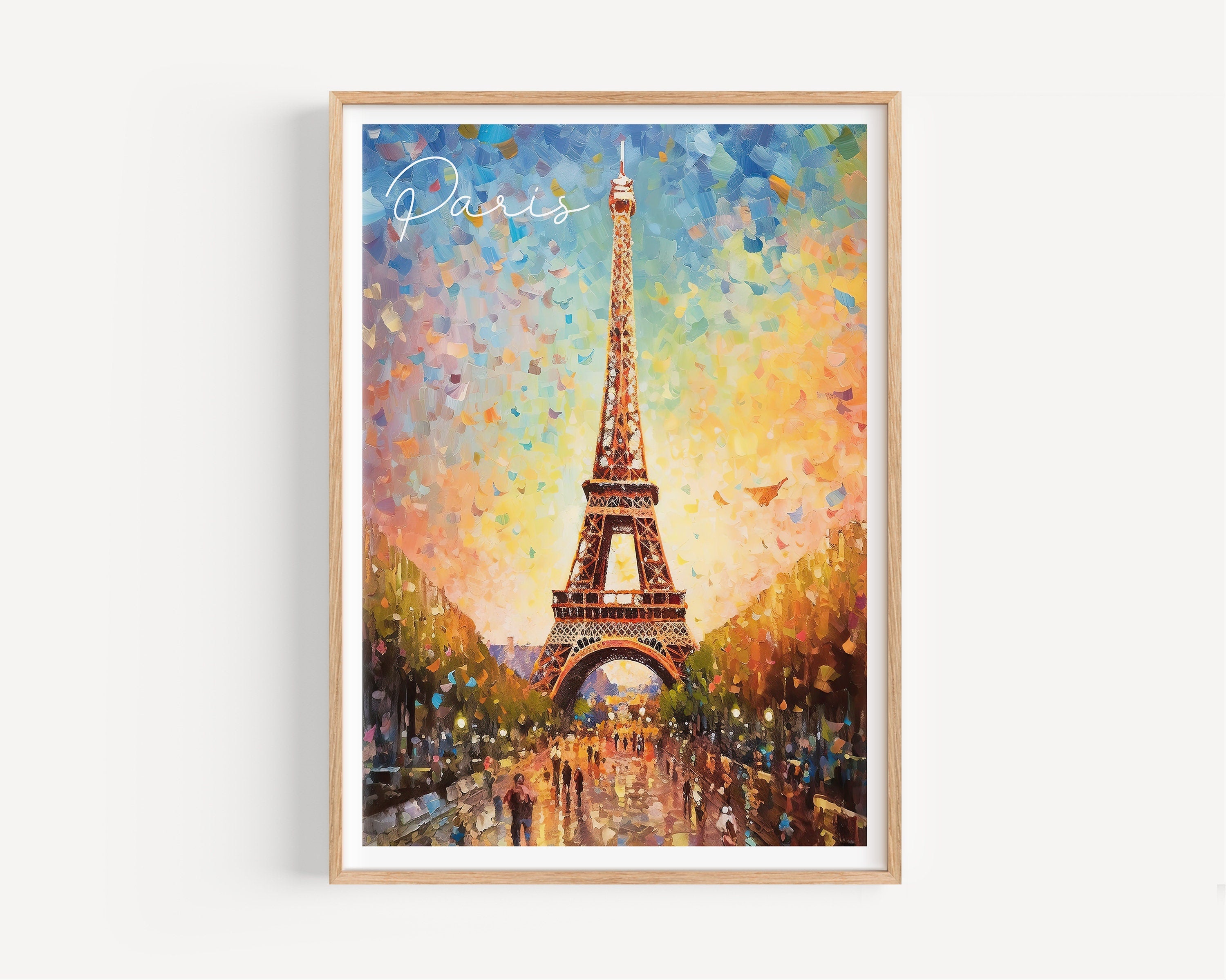 Paris Wall Art Poster, Abstract Art Travel Print, Travel Poster of Eiffel Tower, Paris Abstract Art , Paris Art Gift, France, Wall Art Print NQ Media Designs