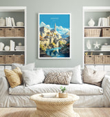 Mostar Travel Print, Travel Poster of Mostar, Bosnia Poster, Mostar Gift, Mostar Art, Bosnia Art NQ Media Designs