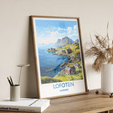 Lofoten Islands Travel Print, Travel Poster of Lofoten,Lofoten Islands Art Print, Norwegian Wall Print, Lofoten Gift,Lofoten Artwork NQ Media Designs