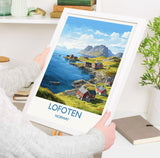 Lofoten Islands Travel Print, Travel Poster of Lofoten,Lofoten Islands Art Print, Norwegian Wall Print, Lofoten Gift,Lofoten Artwork NQ Media Designs