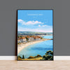 Swanage Bay Travel Print, Travel Poster of Swanage Bay, England, Dorset Coast Art, Dorset Gift, Wall Art Print NQ Media Designs