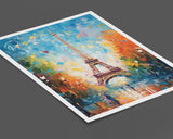 Paris Eiffel Tower Print, Travel Poster of Eiffel Tower Paris, Abstract Art , Paris Art Gift, France, Wall Art Print NQ Media Designs