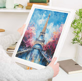 Paris Print, Travel Poster of Eiffel Tower Paris Abstract Art , Paris Art Gift, France, Wall Art Print NQ Media Designs