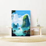 Ha Long Bay Poster, Travel Print of Ha Long Bay, Vietnam, Asia, Ha Long Bay Gift, Vietnam Gift, Wall Art Print NQ Media Designs