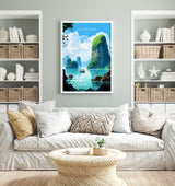Ha Long Bay Poster, Travel Print of Ha Long Bay, Vietnam, Asia, Ha Long Bay Gift, Vietnam Gift, Wall Art Print NQ Media Designs