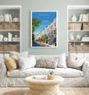 Notting Hill Travel Poster Wall Art, Travel Print of Notting Hill, London Poster, Notting Hill Art Gift, London UK Travel Gift