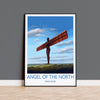 Angel of the North Travel Print Wall Art, Travel Poster of Angel of the North, England, Angel of the North Art Gift, Wall Art Print