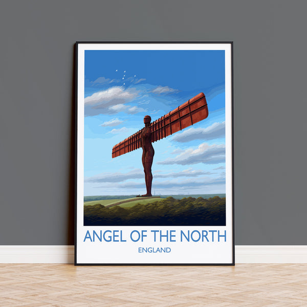 Angel of the North Travel Print Wall Art, Travel Poster of Angel of the North, England, Angel of the North Art Gift, Wall Art Print