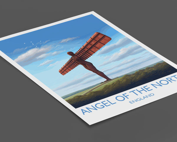Angel of the North Travel Print Wall Art, Travel Poster of Angel of the North, England, Angel of the North Art Gift, Wall Art Print