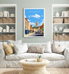 Bury St Edmunds Travel Print, Travel Poster of Bury St Edmunds, Suffolk, England, Suffolk Art, Bury St Edmunds Gift,