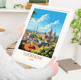Lucknow Travel Print, Travel Poster of Lucknow, India, Lucknow Art Gift, Wall Art Print NQ Media Designs