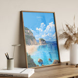 Zante Travel Print, Travel Poster of Zante, Greece Gift, Greek Islands Art, Zante Gift, Wall Art Print NQ Media Designs