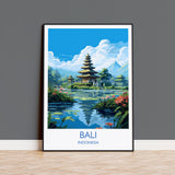 Bali Travel Print, Travel Poster of Bali, Indonesia, Bali Gift, Wall Art Print NQ Media Designs