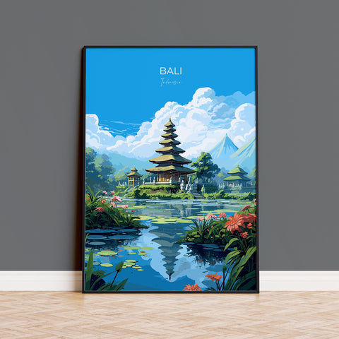 Bali Travel Print, Travel Poster of Bali, Indonesia, Bali Gift, Wall Art Print