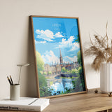 Leeds Print Travel Wall Art, Travel Poster of Leeds,Leeds Art Print, Yorkshire Wall Print, Yorkshire Gift,Leeds Artwork NQ Media Designs