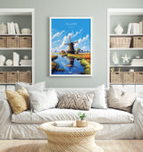Holland Travel Poster, Travel Print of Holland, Netherlands, Dutch Art, Holland Gift, Wall Art Print NQ Media Designs