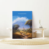 Kilimanjaro Print, Travel Poster of Mount Kilimanjaro, Tanzania, Kilimanjaro Gift, Wall Art, Travel Gift NQ Media Designs