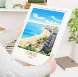 Cadiz Travel Print Wall Art, Travel Poster of Cadiz , Spain, CadizArt Gift, Spanish Coast Art NQ Media Designs