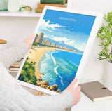 Benidorm Travel Print - Vibrant Spain Coastal Wall Art NQ Media Designs