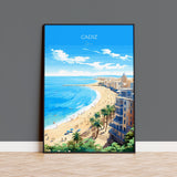 Cadiz Travel Print Wall Art, Travel Poster of Cadiz , Spain, CadizArt Gift, Spanish Coast Art NQ Media Designs