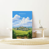 Bordeaux Travel Print Wall Art, Travel Poster of Bordeaux, Wine Region, France, Europe, France Travel Gift Art NQ Media Designs