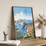 Croatia Travel Print, Travel Poster of Croatia, Croatia Art Gift, Dalmatian coast gift, Europe Wall Art, Travel Gift NQ Media Designs