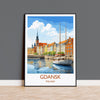 Gdansk Poster, Travel Print of Gdansk, Gdansk Gift Art, Poland Wall Art, Travel Gift NQ Media Designs