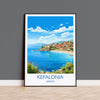 Kefalonia Travel Print, Travel Poster of Kefalonia, Greece, Kefalonia Art Gift, Wall Art Print