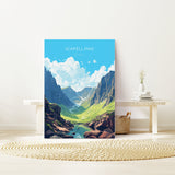 Scafell Pike Travel Poster, Scafell Pike Travel Print, England, Cumbria Art, Scafell Pike Gift, Lake District Gift, Wall Art Print NQ Media Designs