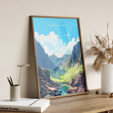 Scafell Pike Travel Poster, Scafell Pike Travel Print, England, Cumbria Art, Scafell Pike Gift, Lake District Gift, Wall Art Print NQ Media Designs