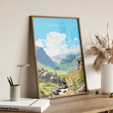 Scafell Pike Print, Scafell Pike Travel Poster, England, Cumbria Art, Scafell Pike Gift, Lake District Gift, Wall Art Print NQ Media Designs