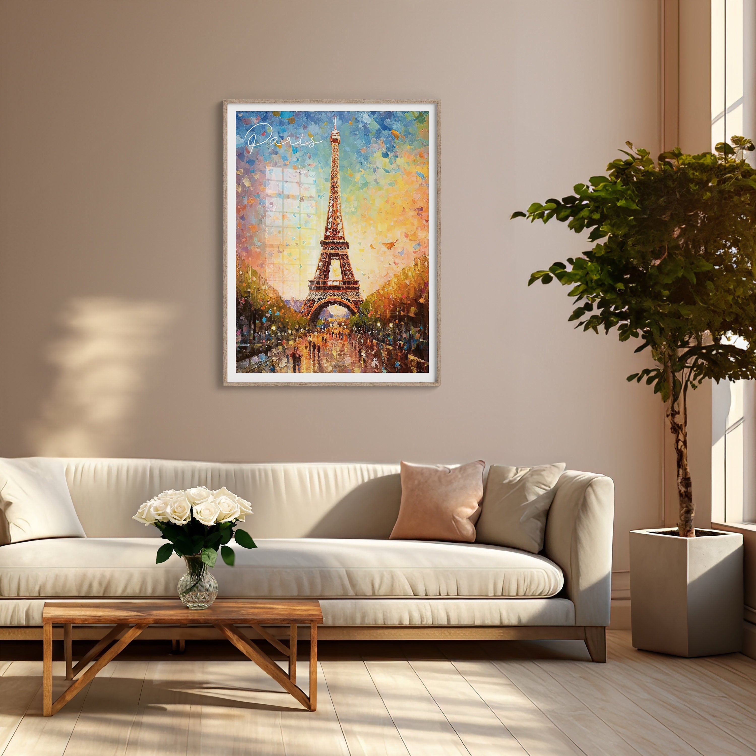 Paris Wall Art Poster, Abstract Art Travel Print, Travel Poster of Eiffel Tower, Paris Abstract Art , Paris Art Gift, France, Wall Art Print NQ Media Designs