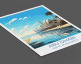 Abu Dhabi Travel Print Wall Art, Travel Poster of Abu Dhabi , United Arab Emirates, Abu DhabiArt Gift, Wall Art Travel Gift NQ Media Designs