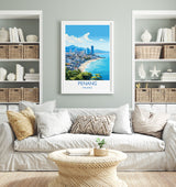 Penang Travel Print Wall Art, Travel Poster of Penang, Malaysia, Penang Art Gift, Wall Art Travel Gift NQ Media Designs