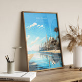 Abu Dhabi Travel Print Wall Art, Travel Poster of Abu Dhabi , United Arab Emirates, Abu DhabiArt Gift, Wall Art Travel Gift NQ Media Designs