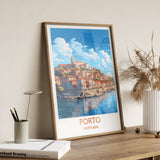 Porto Travel Print, Travel Poster of Porto, Portugal, Porto Art Gift, Wall Art Print NQ Media Designs